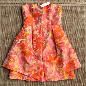 Trina Turk Strapless Floral Dress